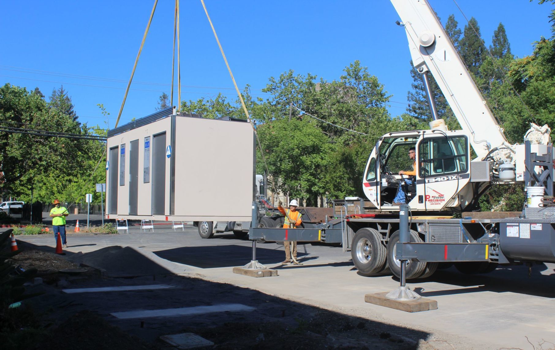 Restroom installed on Money Way in St. Helena